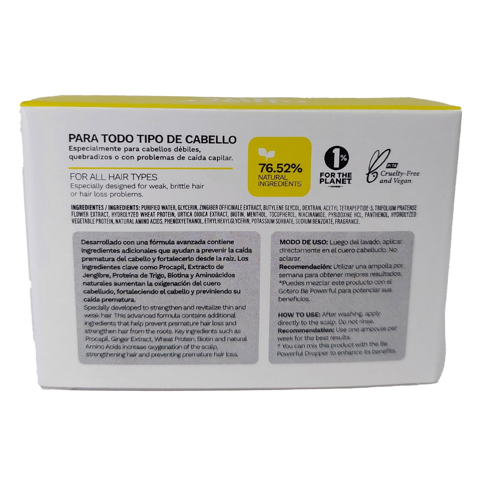 Ginger Milk - Ampolla para el crecimiento del cabello con biotina y jengibre, controla la pérdida de cabello, estimula el cuero cabelludo y fortalece las raíces, sé poderoso con leche de jengibre, paquete de 3 (0.5