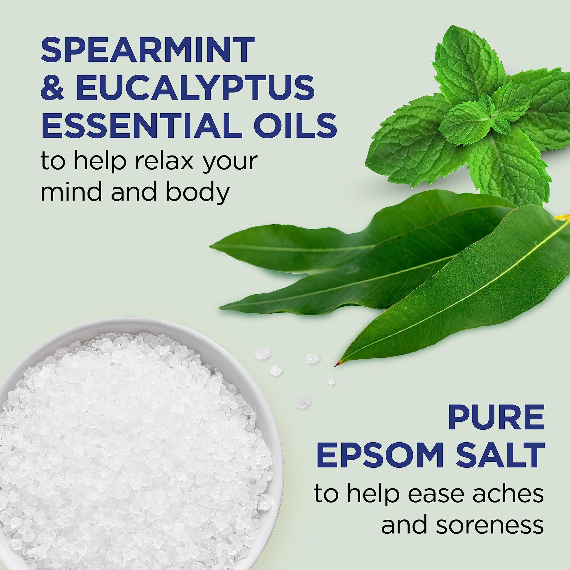 Dr Teal's - Gel de baño con sales puras de Epsom, relajación y alivio con eucalipto y hierbabuena, 24 onzas líquidas (paquete de 4)