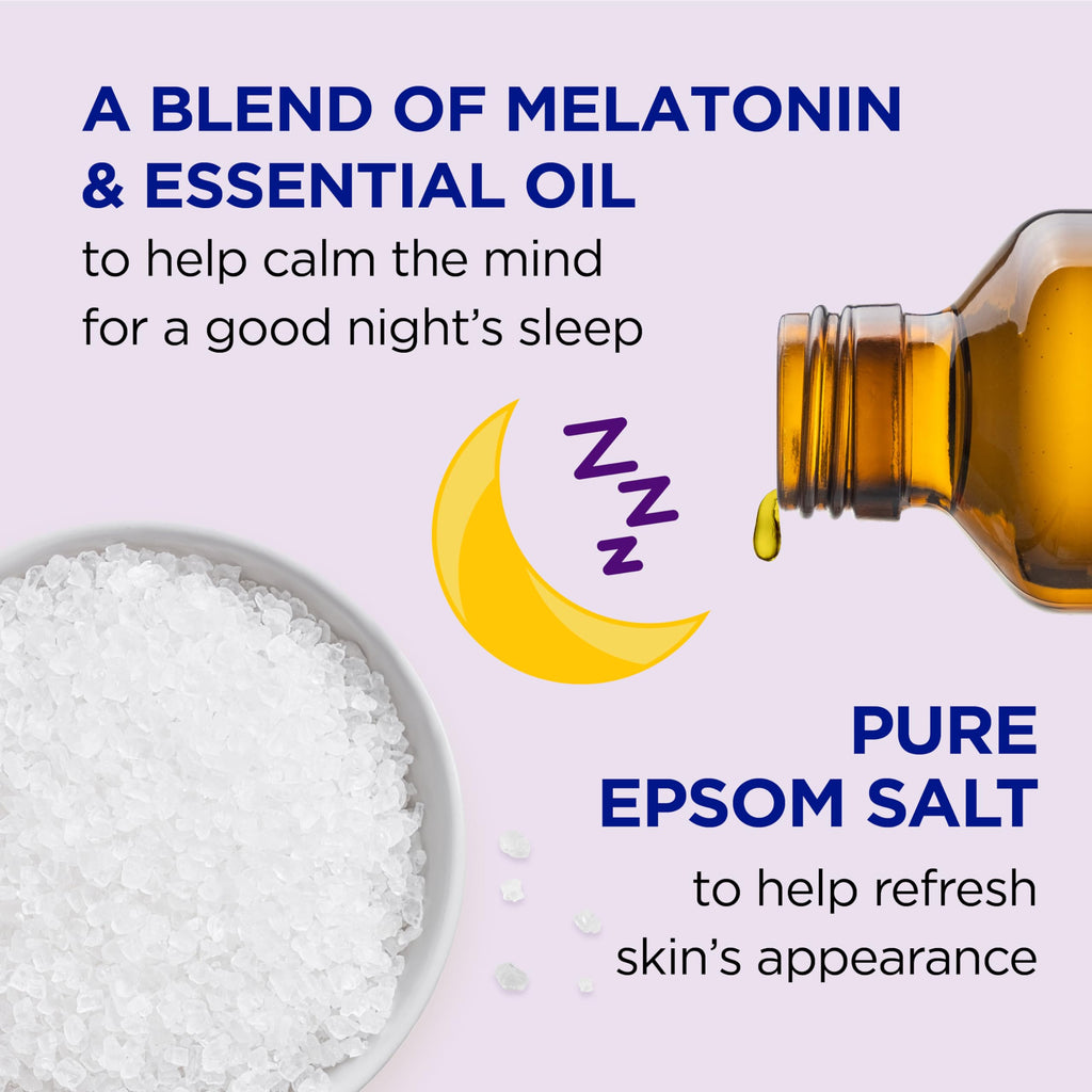 Dr Teal's - Sal de Epsom suave para niños, remojo para dormir con melatonina y mezcla de aceites esenciales, 2 libras (paquete de 3)