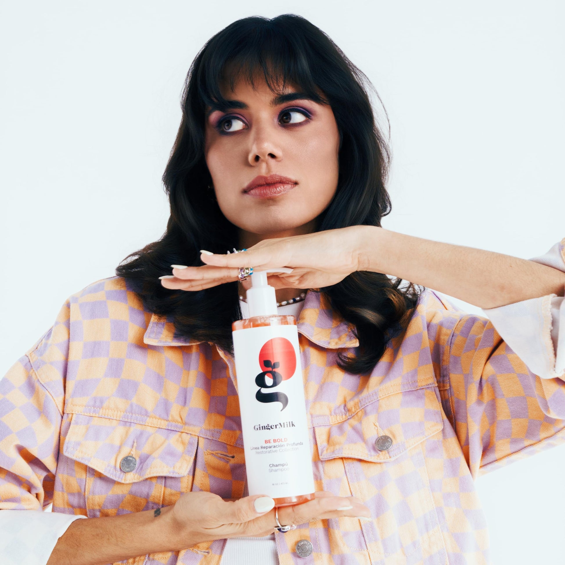 Ginger Milk - Shampoo reparador intensivo para cabello seco/dañado debido a la coloración, procesos químicos, herramientas de peinado caliente y secadores | BE BOLD