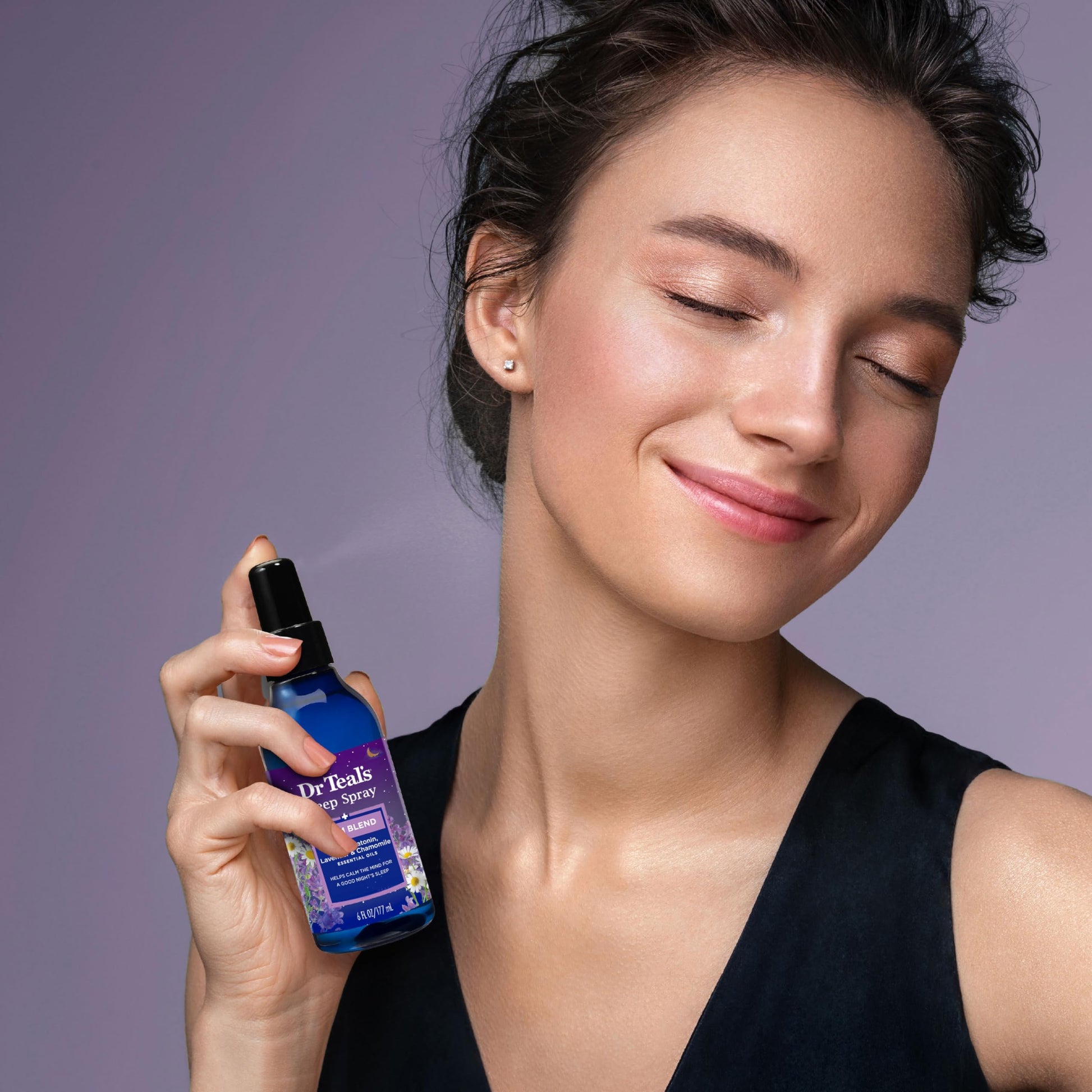 Dr Teal's - Spray para dormir con mezcla de melatonina y aceites esenciales, 6 onzas líquidas (paquete de 3)