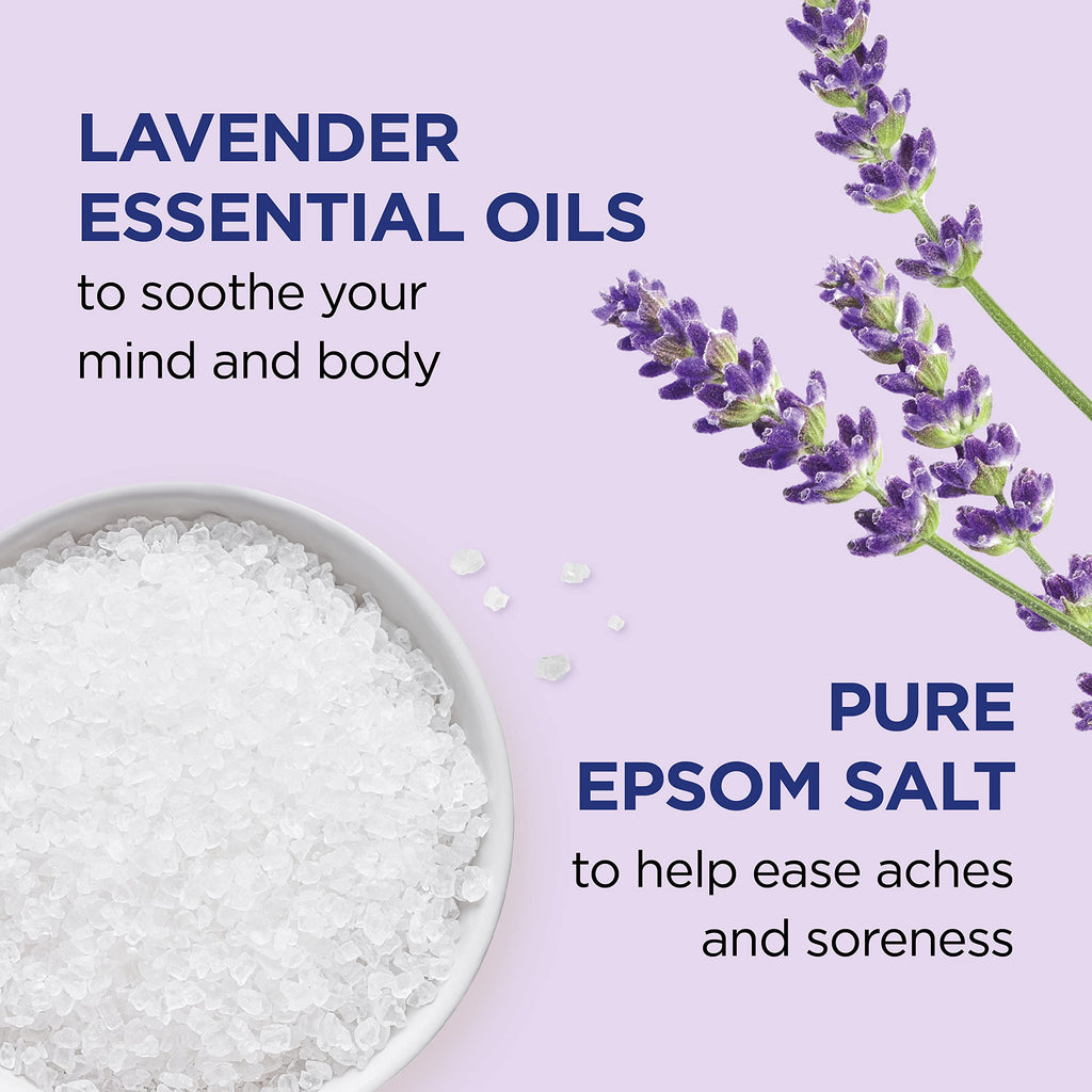 Dr. Teal's Epsom Salt &amp; Magnesium Soak, Soothe &amp; Sleep with Lavender, 3 lbs (Pack of 4)