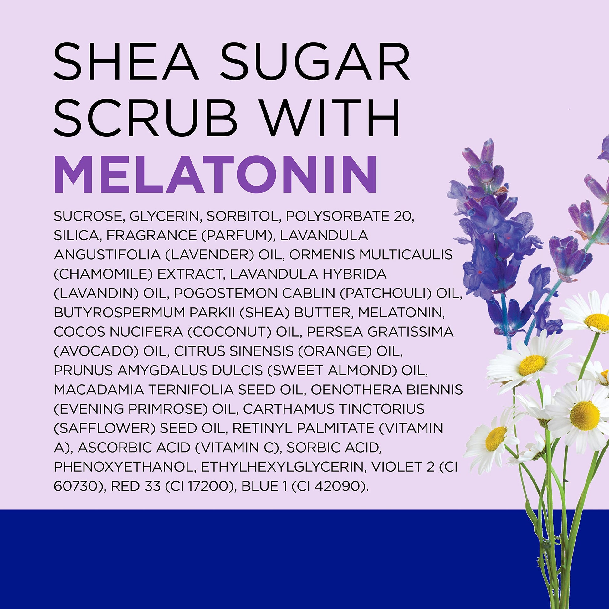 Dr Teal's - Exfoliante para dormir con azúcar de karité, con melatonina, lavanda y aceites esenciales, 19 onzas (paquete de 3)