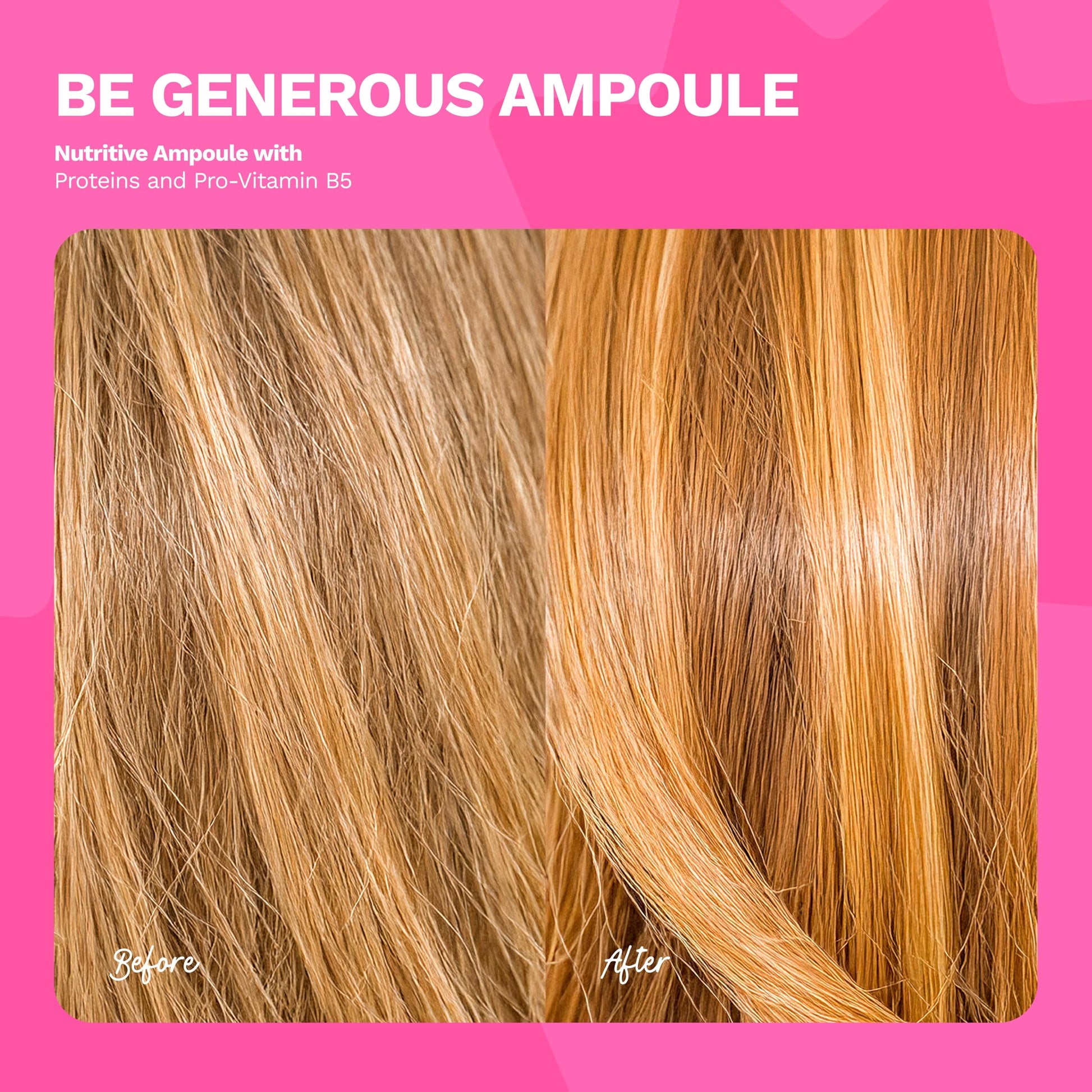 Ginger Milk - Ampolla nutritiva para el cabello con leche de jengibre, proteínas y provitamina B5 | BE GENEROUS | (Paquete de 6 x 0.5 fl oz)