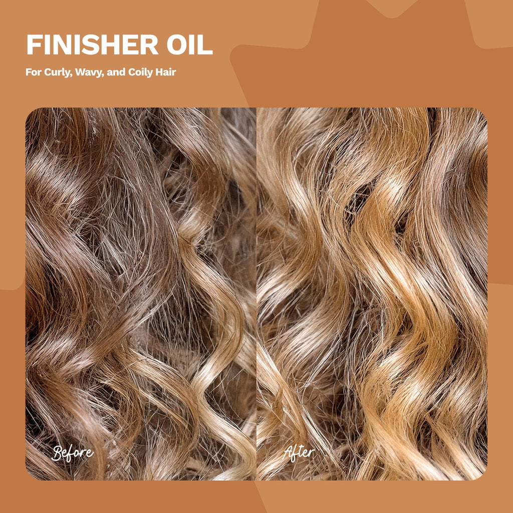 Finishing Oil for Curly, Wavy, and Coiled Hair | Natural Oil-Based Formula to Seal and Lock in Moisture | Strengthens, Softens, and Adds Shine | Be Yourself | 4 oz