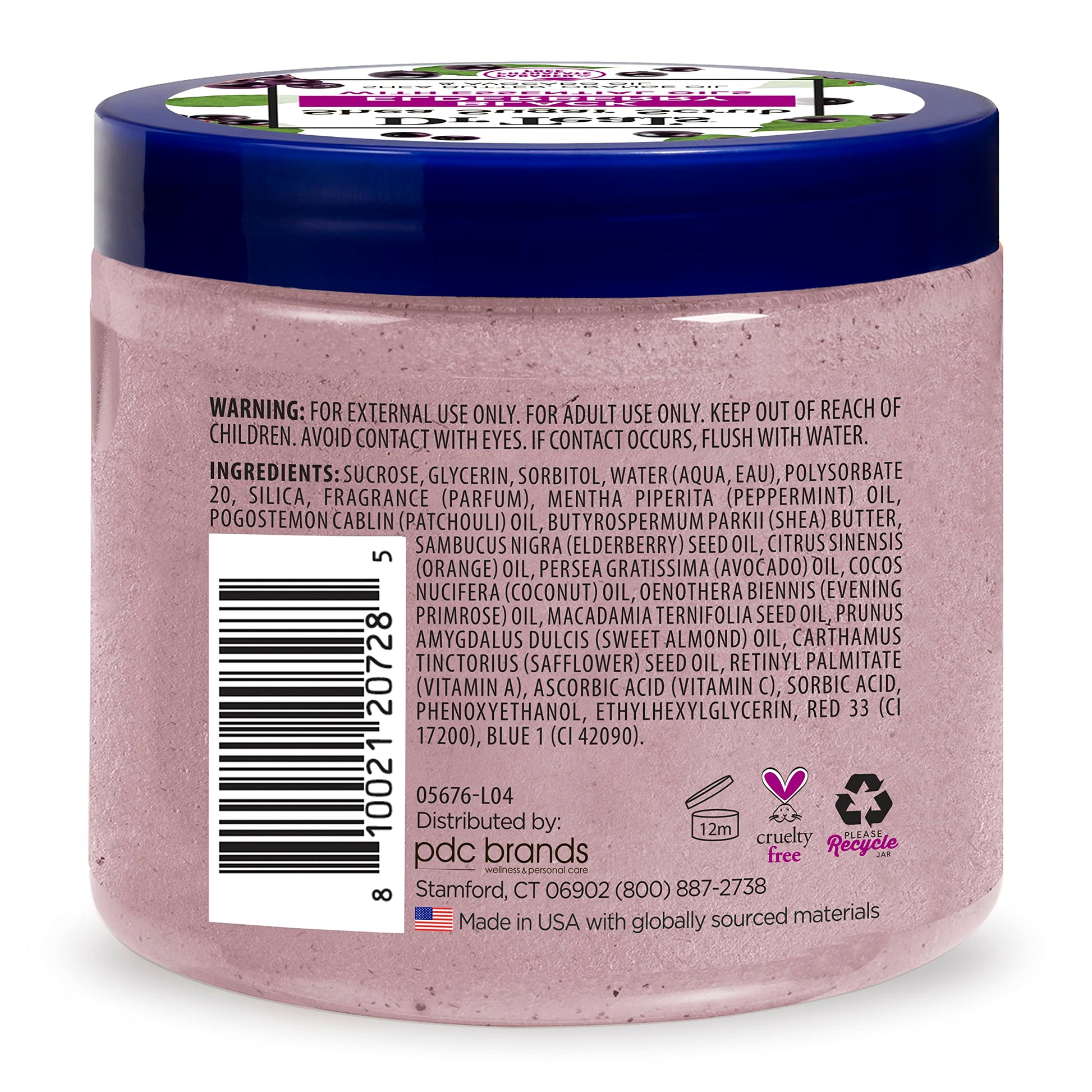 Dr Teal's - Exfoliante corporal de azúcar de karité, saúco negro con aceites esenciales, 19 onzas (paquete de 3)