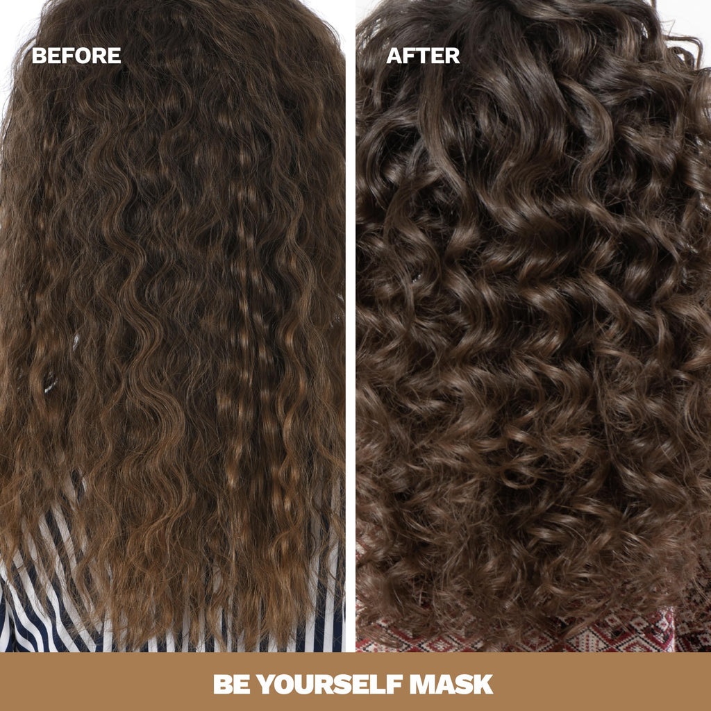 Ginger Milk - Mascarilla hidratante de jengibre para cabello rizado, ondulado y enroscado, fórmula nutritiva para rizos definidos, control del encrespamiento y brillo, sin sulfato, Be Yourself 17 onzas