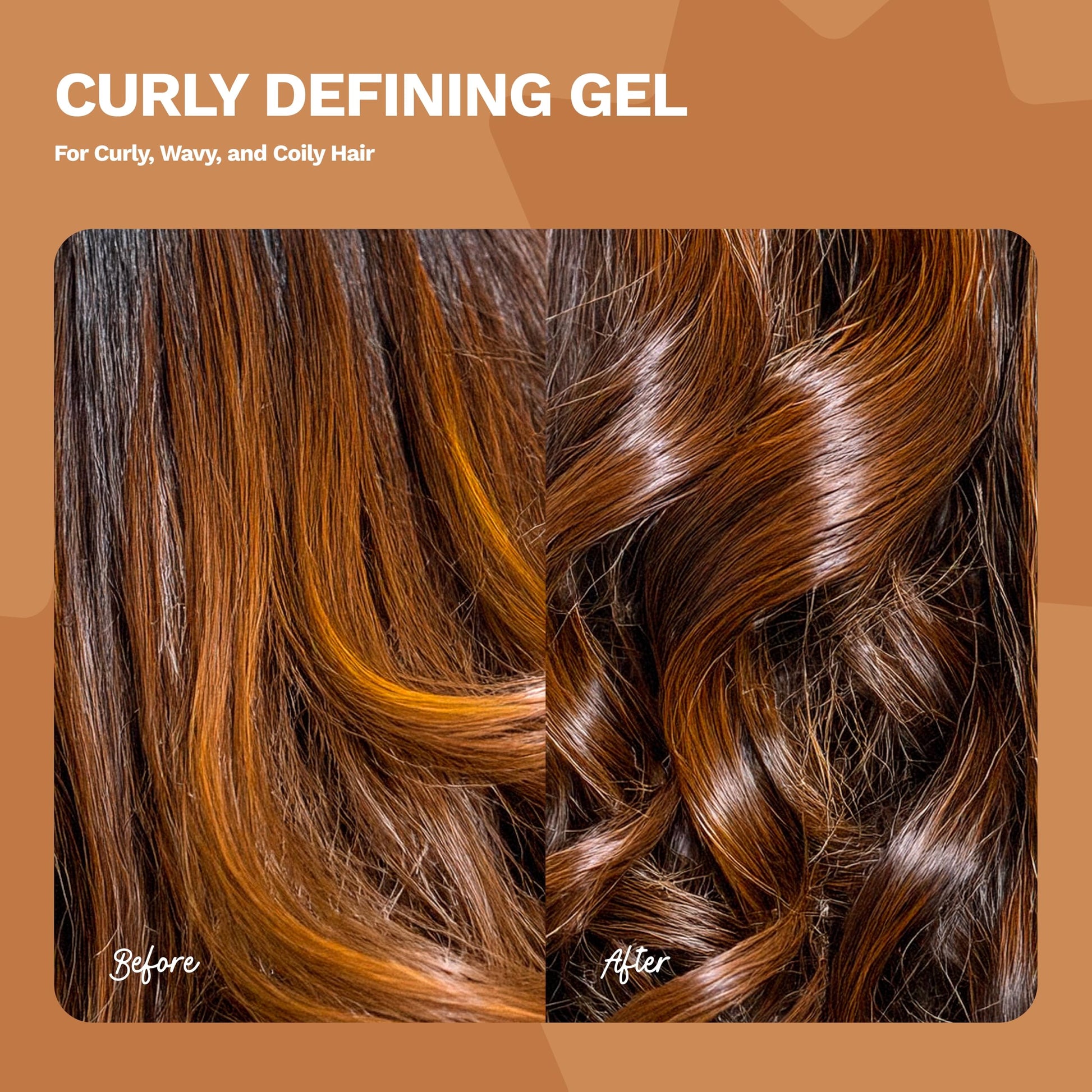 Ginger Milk - Gel definidor rizado de leche de jengibre para cabello rizado, ondulado y enroscado, hidrata, define y brilla | Potenciador natural de rizos Be Yourself 8.5 onzas